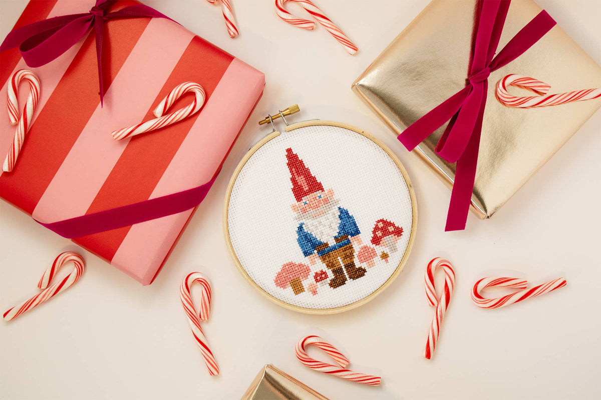 Stranded Stitch Gnome Cross Stitch Kit