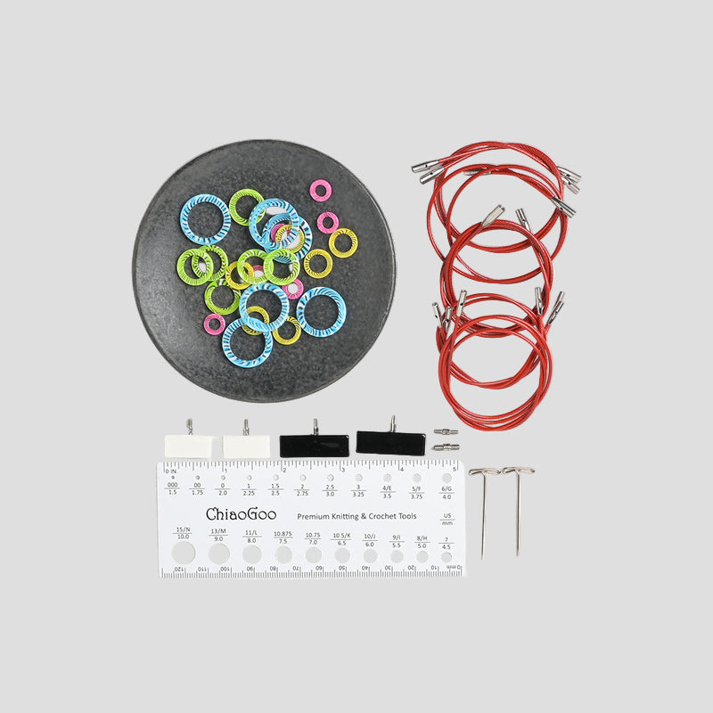 ChiaoGoo Twist Red Lace Complete Interchangeable Needle Set 4"