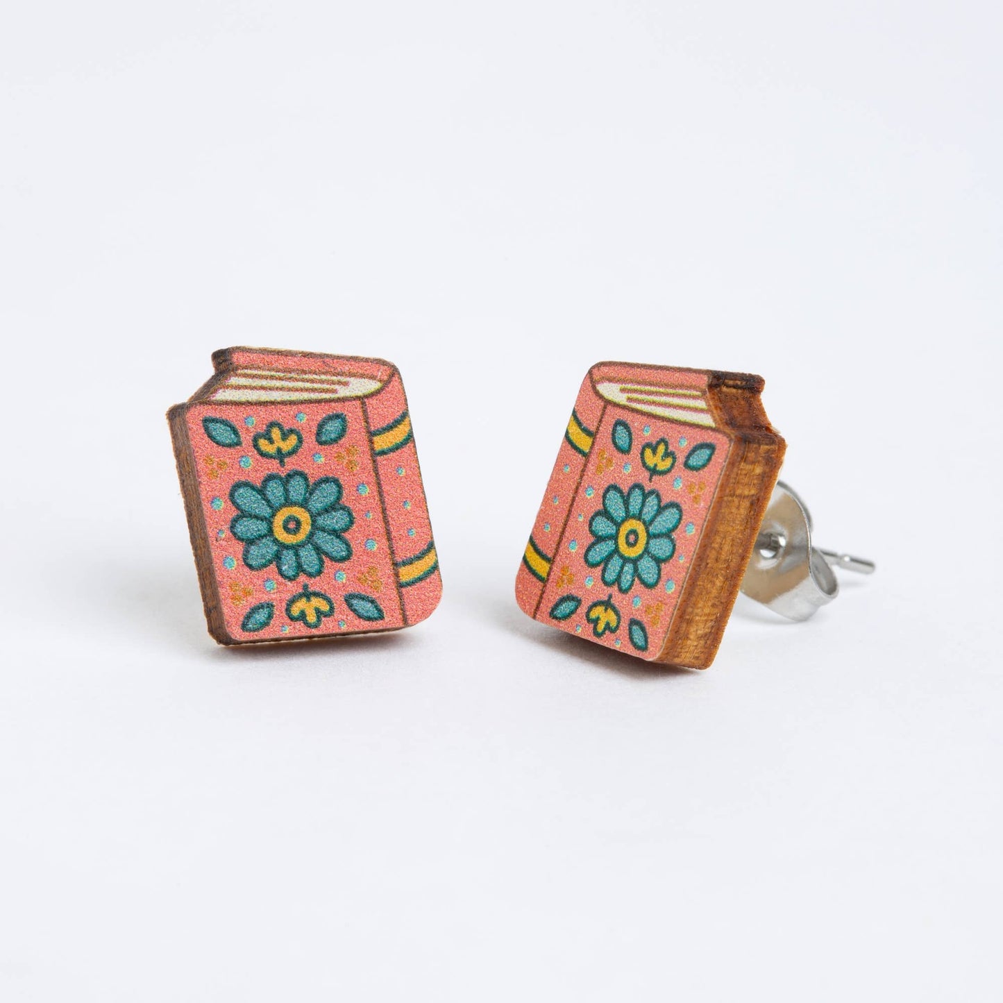 Book Wooden Earrings