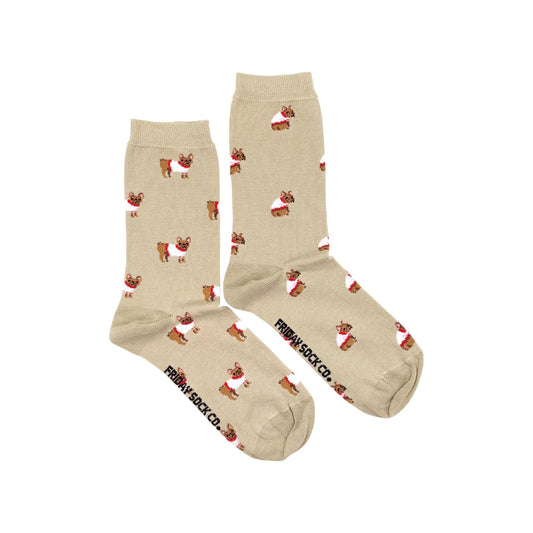 Friday Sock Co. - Dog Socks for Women | French Bulldog | Mismatched | Cute Women’s 5 – 10