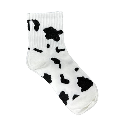 Rainbow Unicorn Birthday Surprise - Cow Print Socks