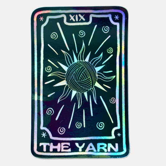 Yarn Tarot Card Sun Moon - Vinyl Sticker