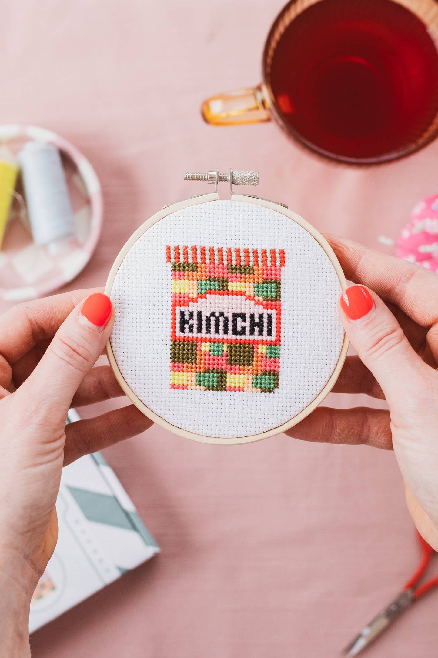 Cotton Clara Kimchi Cross Stitch Kit