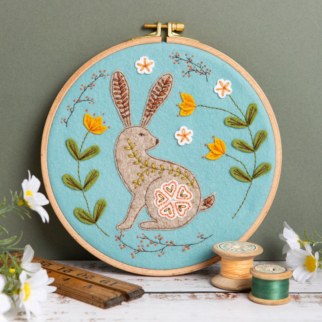 Corinne Lapierre Wild Hare Appliqué Hoop Craft Kit