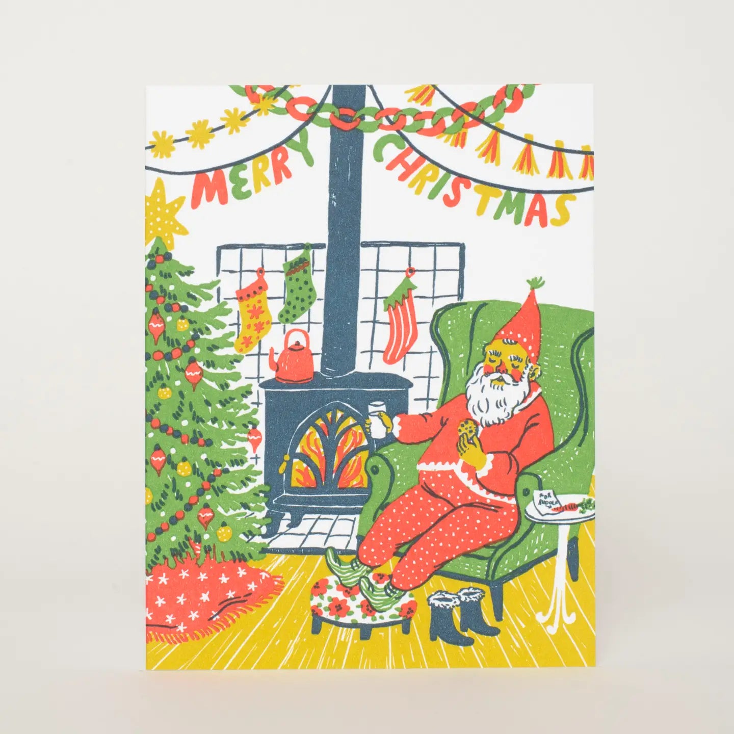 Santa's Snack Holiday Letterpress Card