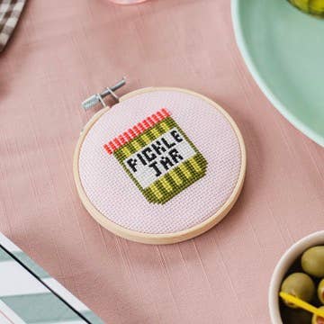 Cotton Clara Pickle Jar Cross Stitch Kit