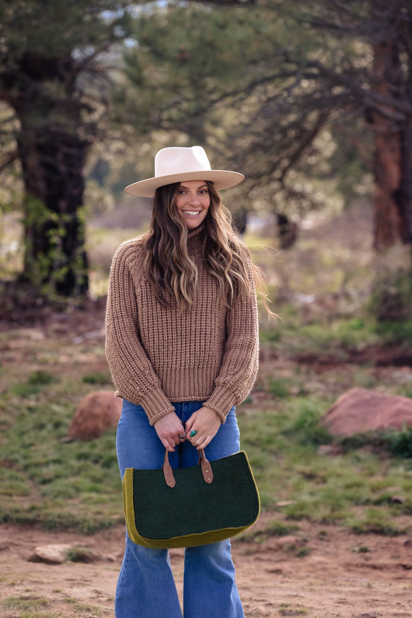 The Grab-&-Go Carry All | Felt Wool Tote Bag | Lupin