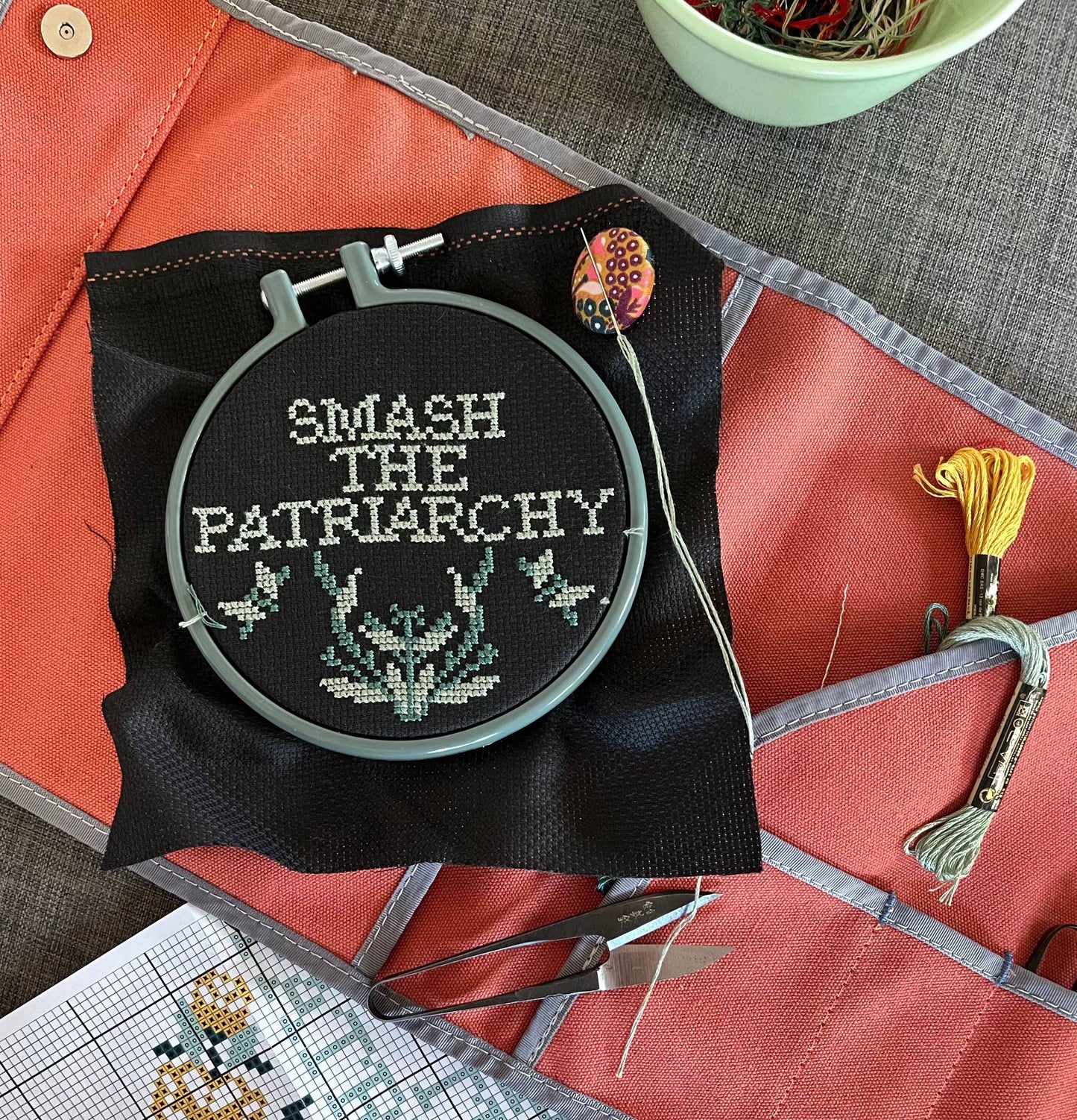 Smash the Patriarchy Cross Stitch Kit