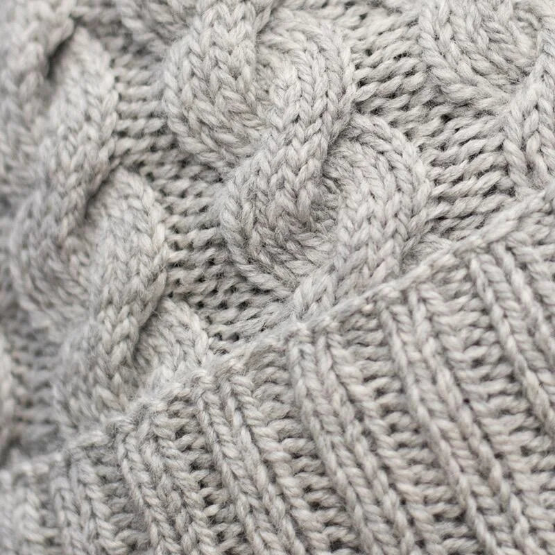 Toft Learn to Knit Cable Hat Kit - Silver