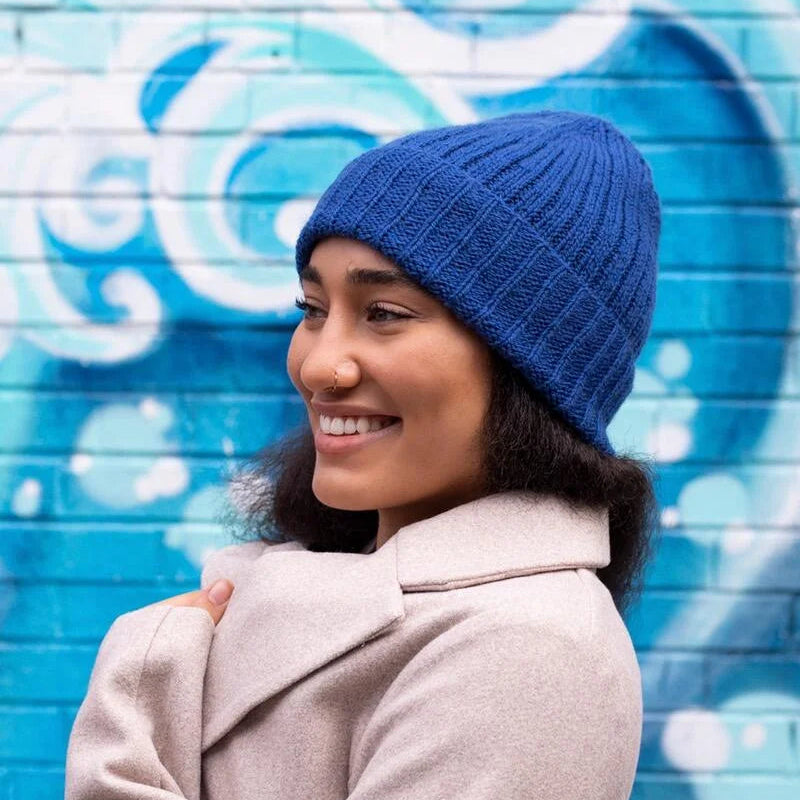 Toft Learn to Knit Hat Kit - Blue