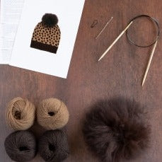 Toft Knit Hat Kit- Cheetah