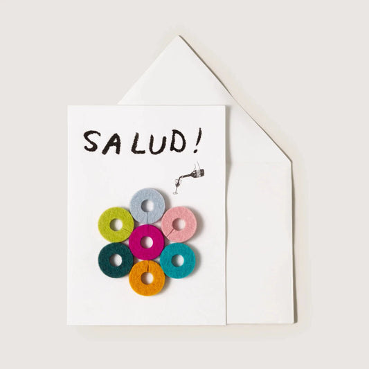 Salud! Felt Wine-Ote's Greeting Card