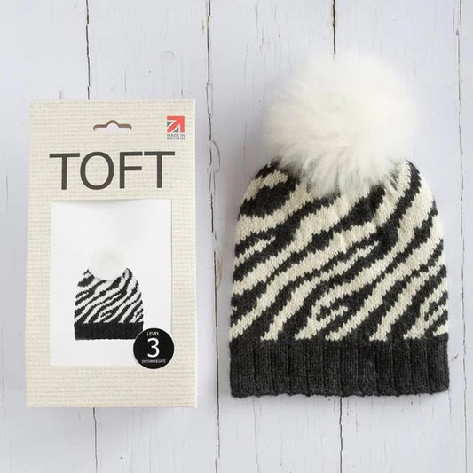 Toft Knit Hat Kit- Zebra